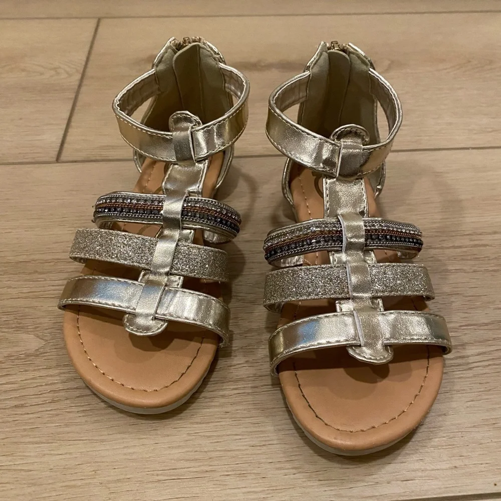 Bebe Girls Gold Gladiator Sandals